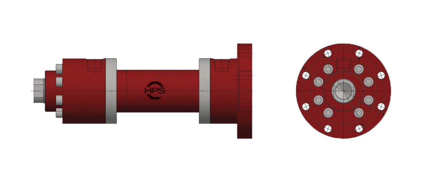 Siłownik Hydrauliczny H250CO mocowanie MF4 schemat