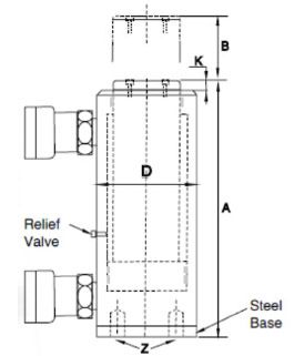 Siłownik hydrauliczny 700bar HAR SZKIC